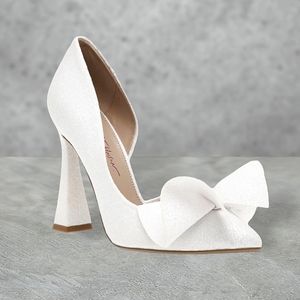 BETSEY JOHNSON Nobble Ivory Glitter Pumps ~ NWT